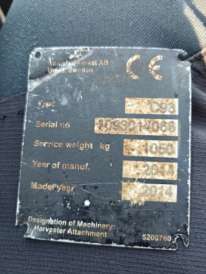 Hogstaggregat Komatsu C 93: bilde 13