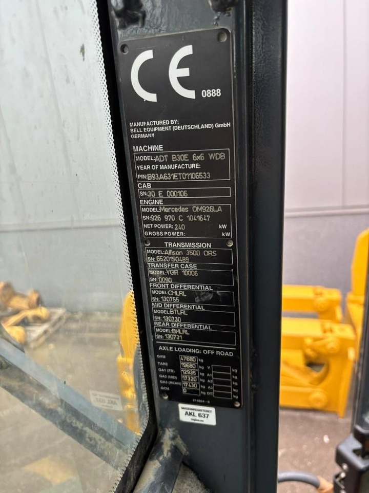 Bell B 30 E (New tyres / Under Preparation) - Rammestyrt dumper: bilde 2 Bell B 30 E (New tyres / Under Preparation) - Rammestyrt dumper: bilde 2
