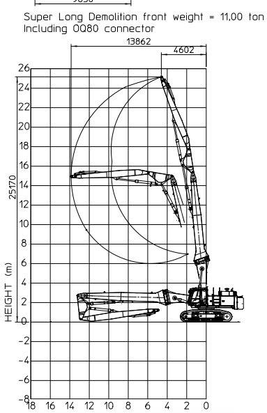 Hitachi ZX 470 LCD - 3 (25m high reach demolition) - Gravemaskin til riving: bilde 2 Hitachi ZX 470 LCD - 3 (25m high reach demolition) - Gravemaskin til riving: bilde 2