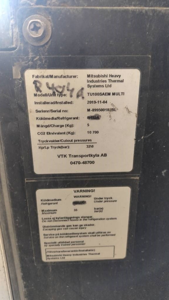 Mitsubishi TU100 SAEM Multi kylmäkone - Motor for Lastebil: bilde 3 Mitsubishi TU100 SAEM Multi kylmäkone - Motor for Lastebil: bilde 3