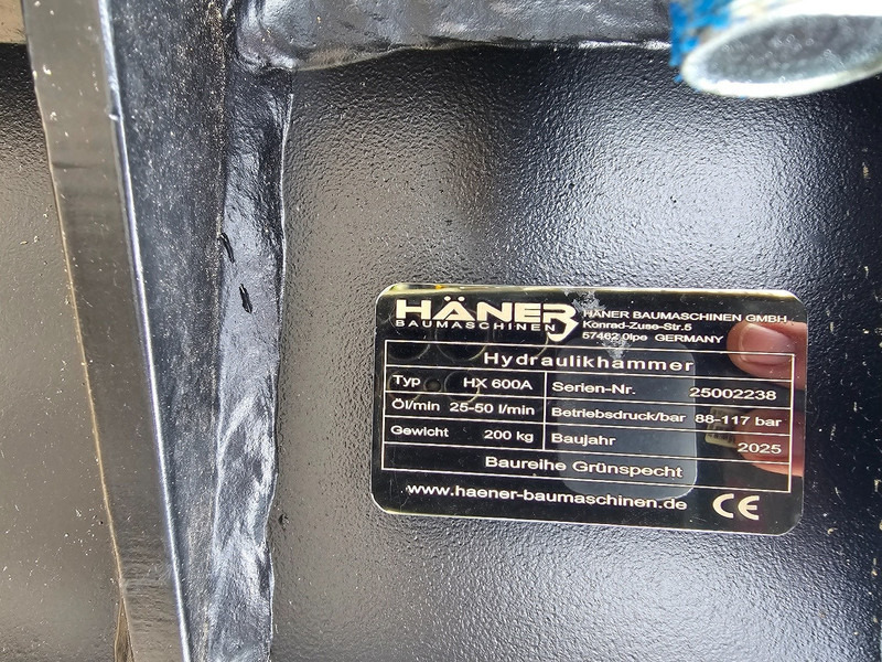 Haner HX600A - Hydraulisk hammer for Gravemaskin: bilde 5 Haner HX600A - Hydraulisk hammer for Gravemaskin: bilde 5
