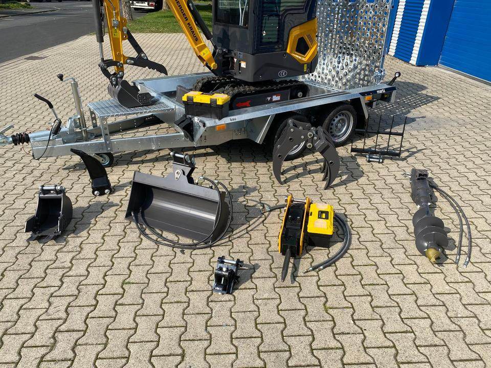 Minibagger BK1250KJSR + Tieflader + Zubehör *INKL.19% MWST*BERGER KRAUS*VERSTELLFAHRWERK* KUBOTA*SOFORT!* - Minigraver: bilde 3 Minibagger BK1250KJSR + Tieflader + Zubehör *INKL.19% MWST*BERGER KRAUS*VERSTELLFAHRWERK* KUBOTA*SOFORT!* - Minigraver: bilde 3