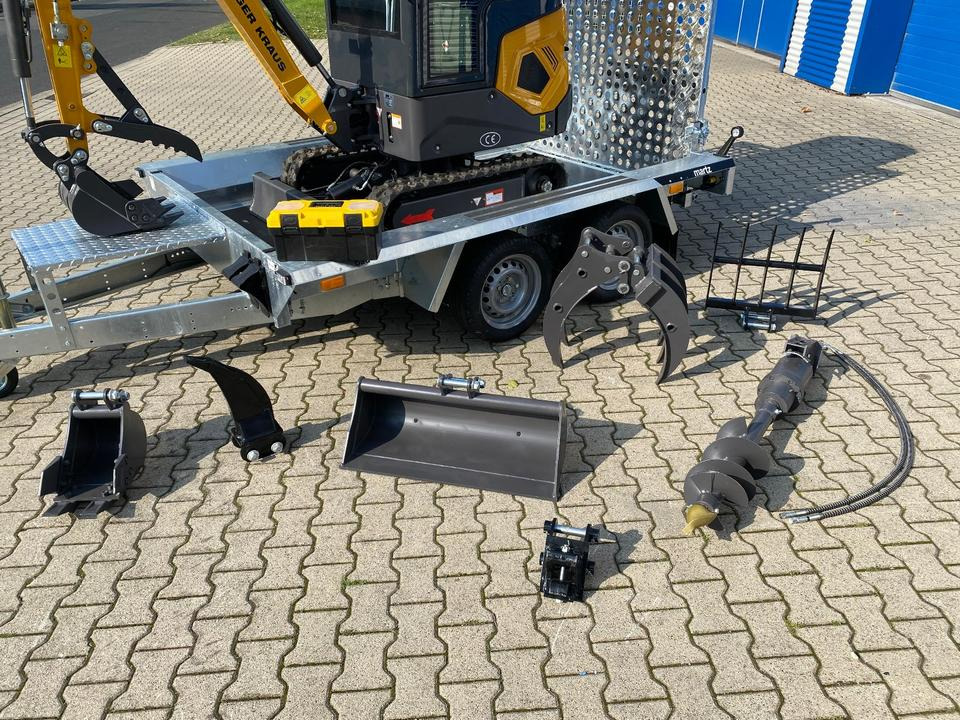 Minibagger BK1250KJSR + Tieflader + Zubehör *INKL.19% MWST*BERGER KRAUS*VERSTELLFAHRWERK* KUBOTA*SOFORT!* - Minigraver: bilde 2 Minibagger BK1250KJSR + Tieflader + Zubehör *INKL.19% MWST*BERGER KRAUS*VERSTELLFAHRWERK* KUBOTA*SOFORT!* - Minigraver: bilde 2