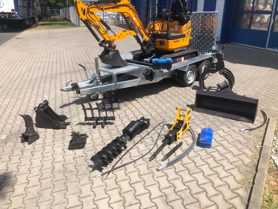 Minibagger BK1700JS +Tieflader +Zubehör *INKL.19% MWST*BERGER KRAUS*KUBOTA*JOYST*SOFORT! - Minigraver, Tilhenger: bilde 3 Minibagger BK1700JS +Tieflader +Zubehör *INKL.19% MWST*BERGER KRAUS*KUBOTA*JOYST*SOFORT! - Minigraver, Tilhenger: bilde 3