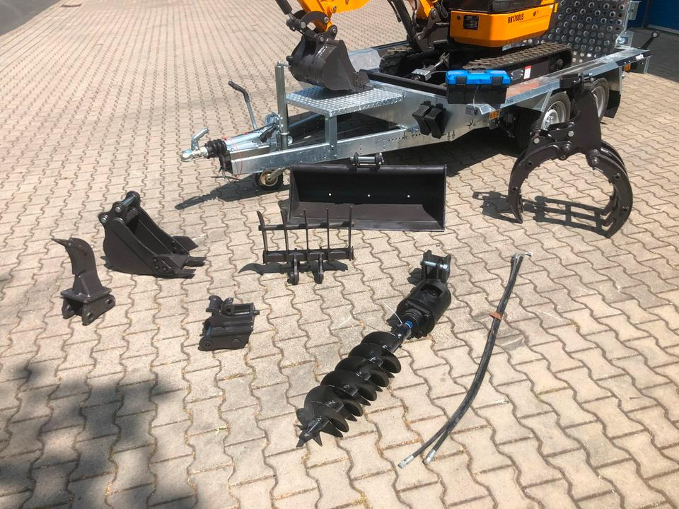 Minibagger BK1700JS + Tieflader + Zubehör *INKL.19% MWST*BERGER KRAUS*KUBOTA*JOYST*SOFORT! - Minigraver, Tilhenger: bilde 5 Minibagger BK1700JS + Tieflader + Zubehör *INKL.19% MWST*BERGER KRAUS*KUBOTA*JOYST*SOFORT! - Minigraver, Tilhenger: bilde 5