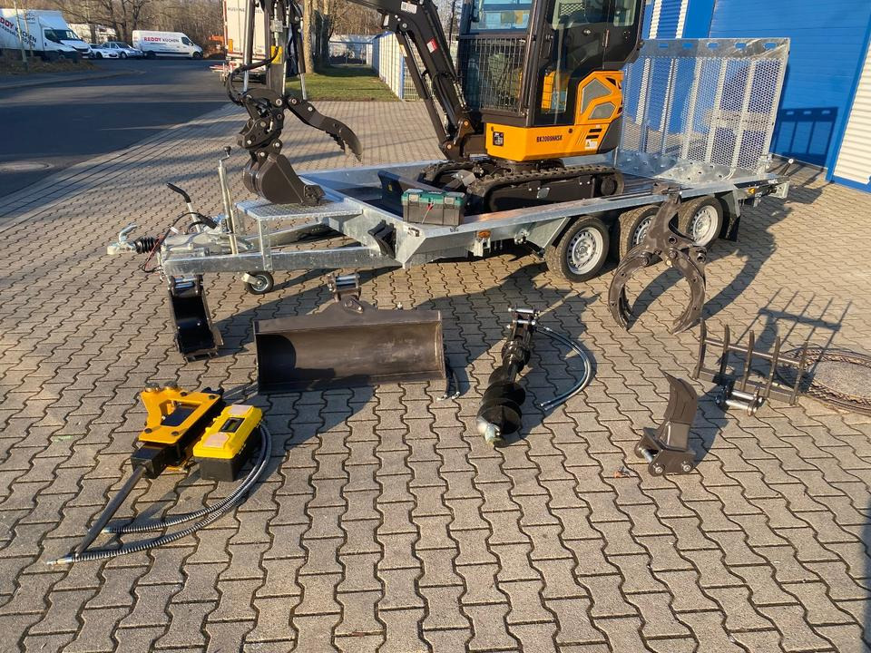 Minibagger BK2000NKSR + Tieflader + Zubehör *INKL.19% MWST*BERGER KRAUS*KUBOTA* KLIMA*SCHWENKARM*VERSTELLFAHRWERK* - Minigraver: bilde 2 Minibagger BK2000NKSR + Tieflader + Zubehör *INKL.19% MWST*BERGER KRAUS*KUBOTA* KLIMA*SCHWENKARM*VERSTELLFAHRWERK* - Minigraver: bilde 2