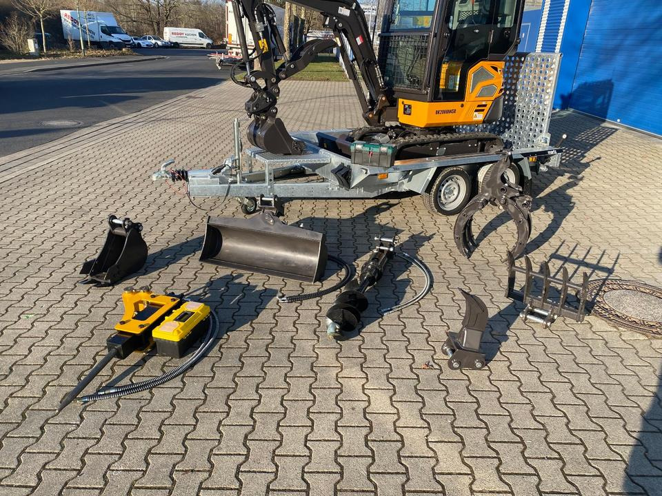 Minibagger BK2000NKSR + Tieflader + Zubehör *INKL.19% MWST*BERGER KRAUS*KUBOTA* KLIMA*SCHWENKARM*VERSTELLFAHRWERK* - Minigraver: bilde 2 Minibagger BK2000NKSR + Tieflader + Zubehör *INKL.19% MWST*BERGER KRAUS*KUBOTA* KLIMA*SCHWENKARM*VERSTELLFAHRWERK* - Minigraver: bilde 2