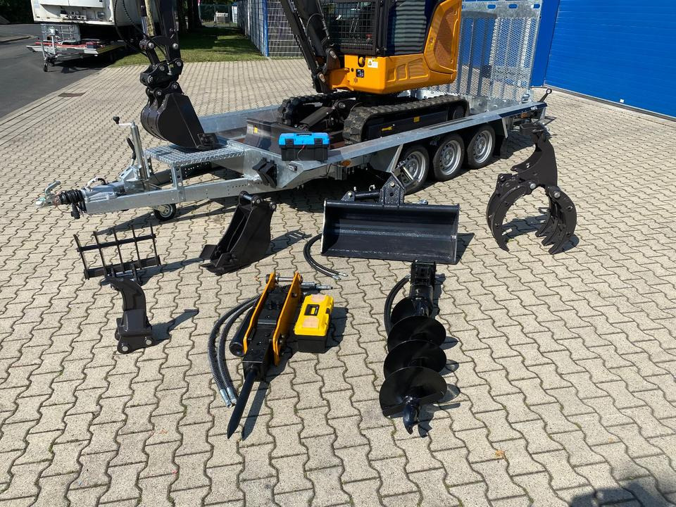 Minibagger BK2800ASR + Tieflader + Zubehör *INKL.19% MWST*BERGER KRAUS*KUBOTA*SCHWENKARM* VERSTELLFAHRWERK*KLIMA* - Minigraver, Tilhenger: bilde 3 Minibagger BK2800ASR + Tieflader + Zubehör *INKL.19% MWST*BERGER KRAUS*KUBOTA*SCHWENKARM* VERSTELLFAHRWERK*KLIMA* - Minigraver, Tilhenger: bilde 3