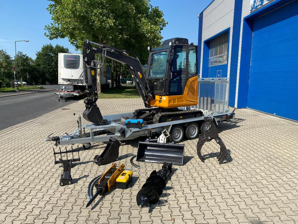 Minibagger BK2800ASR + Tieflader + Zubehör *INKL.19% MWST*BERGER KRAUS*KUBOTA*SCHWENKARM* VERSTELLFAHRWERK*KLIMA* - Minigraver, Tilhenger: bilde 1 Minibagger BK2800ASR + Tieflader + Zubehör *INKL.19% MWST*BERGER KRAUS*KUBOTA*SCHWENKARM* VERSTELLFAHRWERK*KLIMA* - Minigraver, Tilhenger: bilde 1