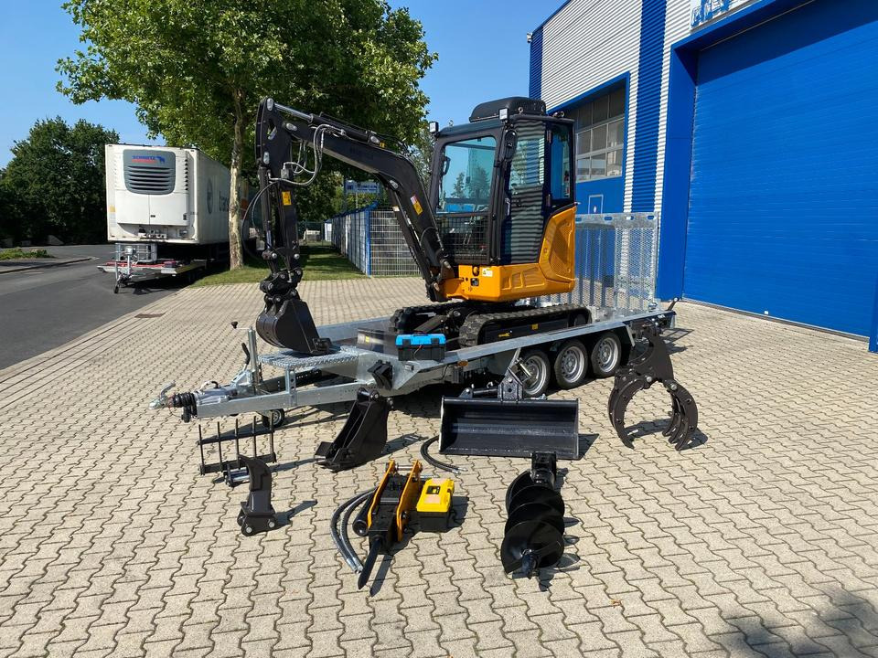 Minibagger BK2800ASR + Tieflader + Zubehör *INKL.19% MWST*BERGER KRAUS*KUBOTA*SCHWENKARM* VERSTELLFAHRWERK*KLIMA* - Minigraver, Tilhenger: bilde 2 Minibagger BK2800ASR + Tieflader + Zubehör *INKL.19% MWST*BERGER KRAUS*KUBOTA*SCHWENKARM* VERSTELLFAHRWERK*KLIMA* - Minigraver, Tilhenger: bilde 2