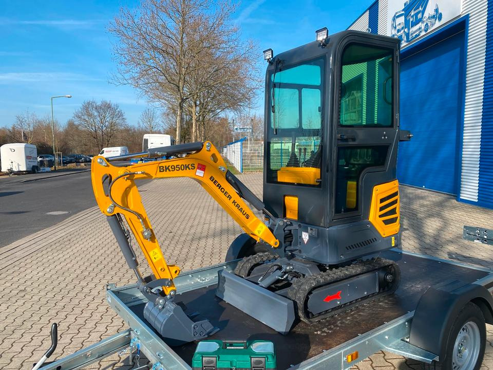 Minibagger BK950KS + Anhänger + Zubehör *INKL.19% MWST*BERGER KRAUS*KABINE*SOFORT!* - Minigraver: bilde 5 Minibagger BK950KS + Anhänger + Zubehör *INKL.19% MWST*BERGER KRAUS*KABINE*SOFORT!* - Minigraver: bilde 5