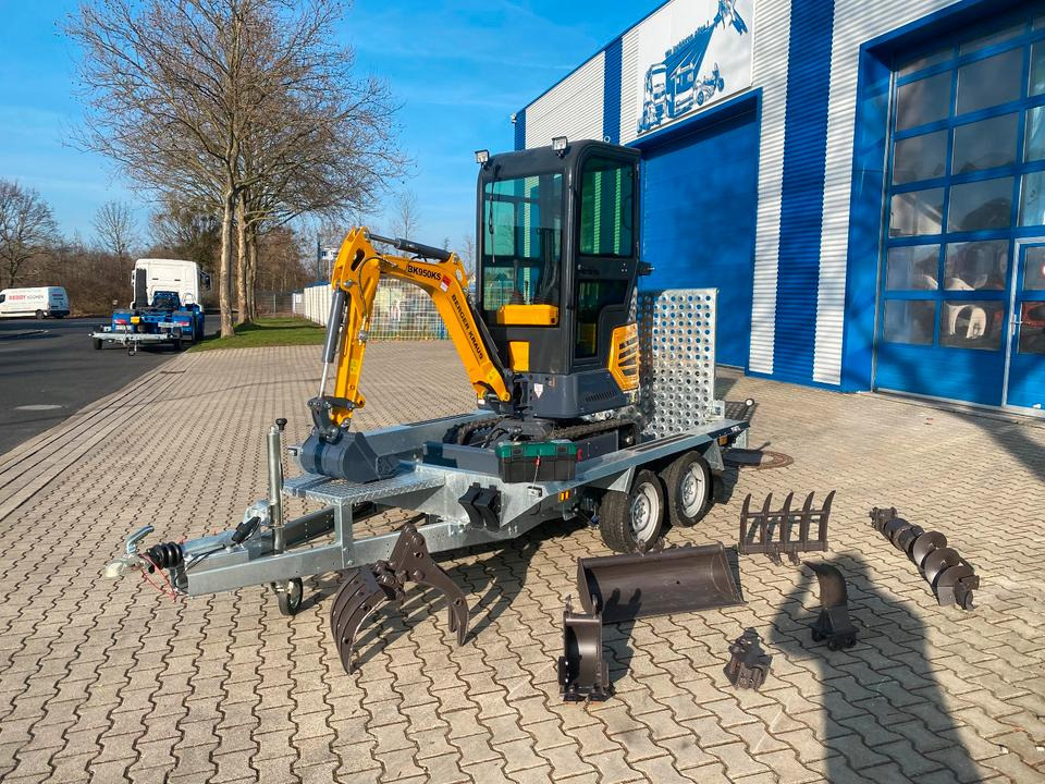 Minibagger BK950KS + Tieflader + Zubehör *INKL.19% MWST*BERGER KRAUS*KABINE*SOFORT!* - Minigraver: bilde 2 Minibagger BK950KS + Tieflader + Zubehör *INKL.19% MWST*BERGER KRAUS*KABINE*SOFORT!* - Minigraver: bilde 2