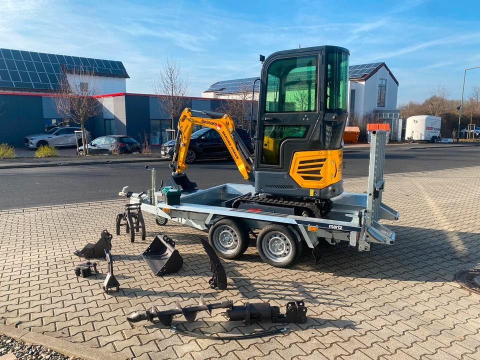 Minibagger BK950KS + Tieflader + Zubehör *INKL.19% MWST*BERGER KRAUS*KABINE*SOFORT!* - Minigraver: bilde 3 Minibagger BK950KS + Tieflader + Zubehör *INKL.19% MWST*BERGER KRAUS*KABINE*SOFORT!* - Minigraver: bilde 3