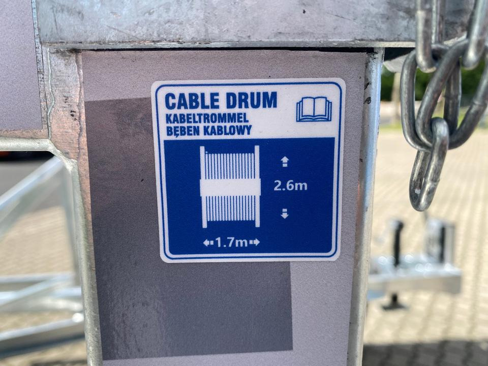 Kabelhenger TA-NO Kabeltrommel-Anhänger 3500KG E-Winde * INKL.19% MWST* Kabelanhänger Sofort Verfügbar!: bilde 8
