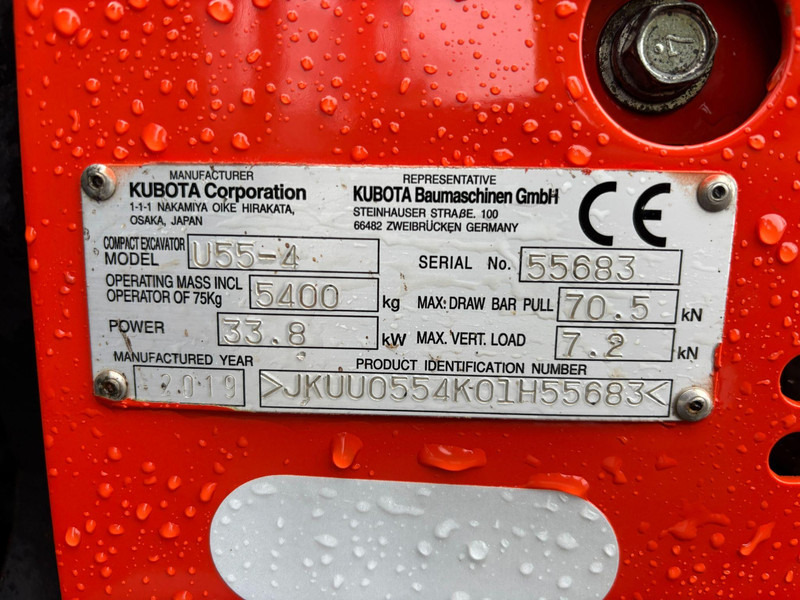 Minigraver Kubota U55 - 4 **Engcon Rototilt**: bilde 9