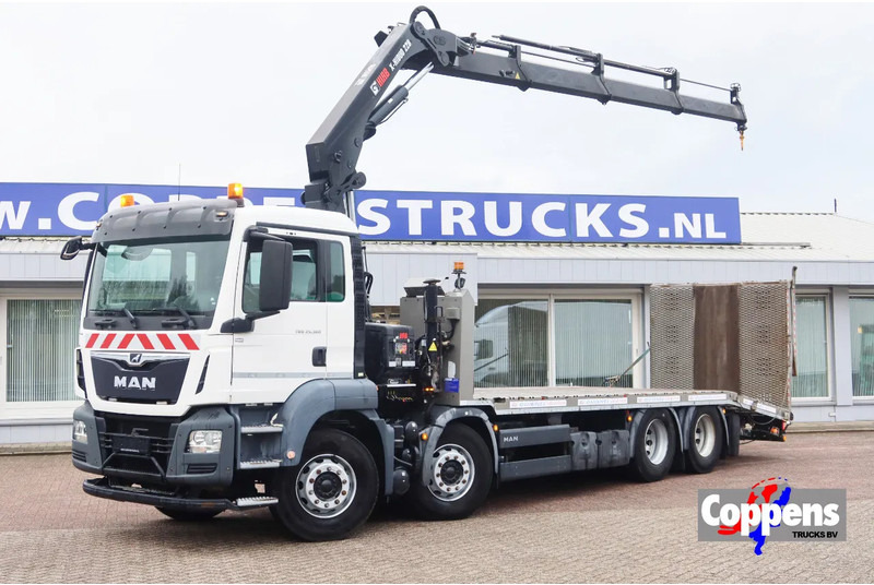 MAN TGS 35.360 8x2 Oprijvrachtwagen + Hiab 228 E3 - Transporter lastebil, Kranbil: bilde 1 MAN TGS 35.360 8x2 Oprijvrachtwagen + Hiab 228 E3 - Transporter lastebil, Kranbil: bilde 1