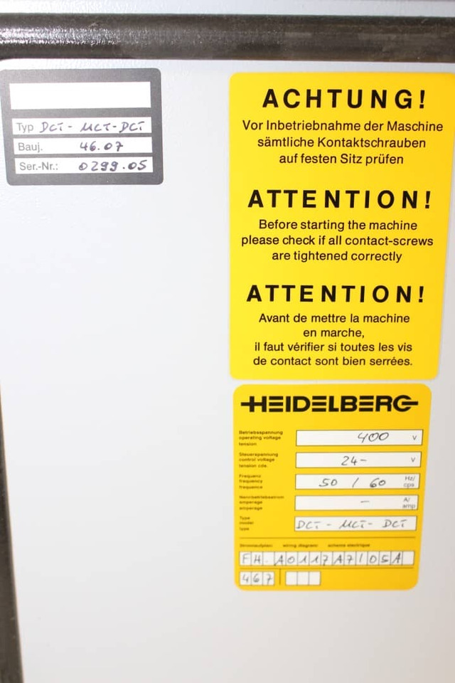 Heidelberg DCT-MCT-DCT - Falsemaskin: bilde 5 Heidelberg DCT-MCT-DCT - Falsemaskin: bilde 5