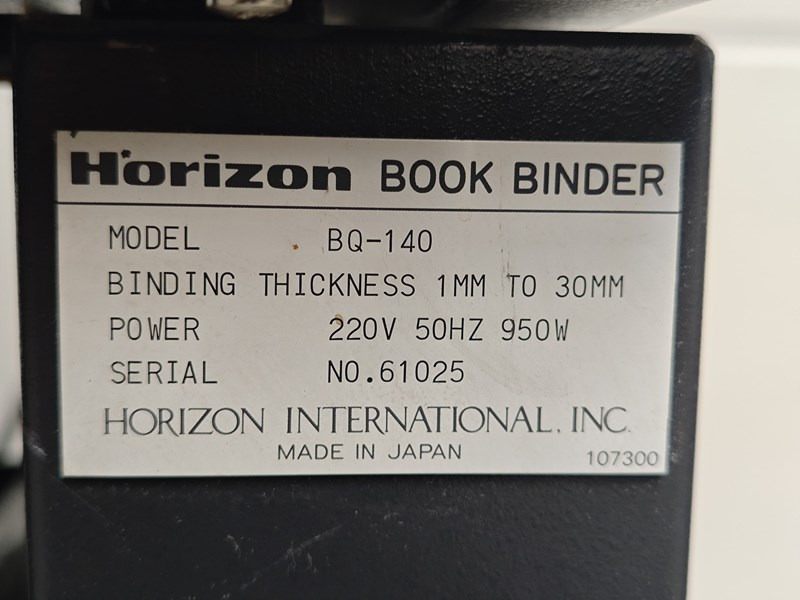 Horizon BQ-140 - Innbindingsmaskin: bilde 3 Horizon BQ-140 - Innbindingsmaskin: bilde 3