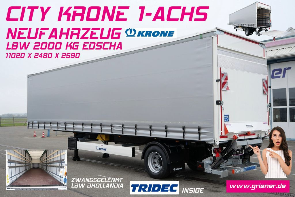 Krone SEP 10 CITY GARDINE KRONE 1-achs TRIDEC LBW - Gardintrailer: bilde 1 Krone SEP 10 CITY GARDINE KRONE 1-achs TRIDEC LBW - Gardintrailer: bilde 1
