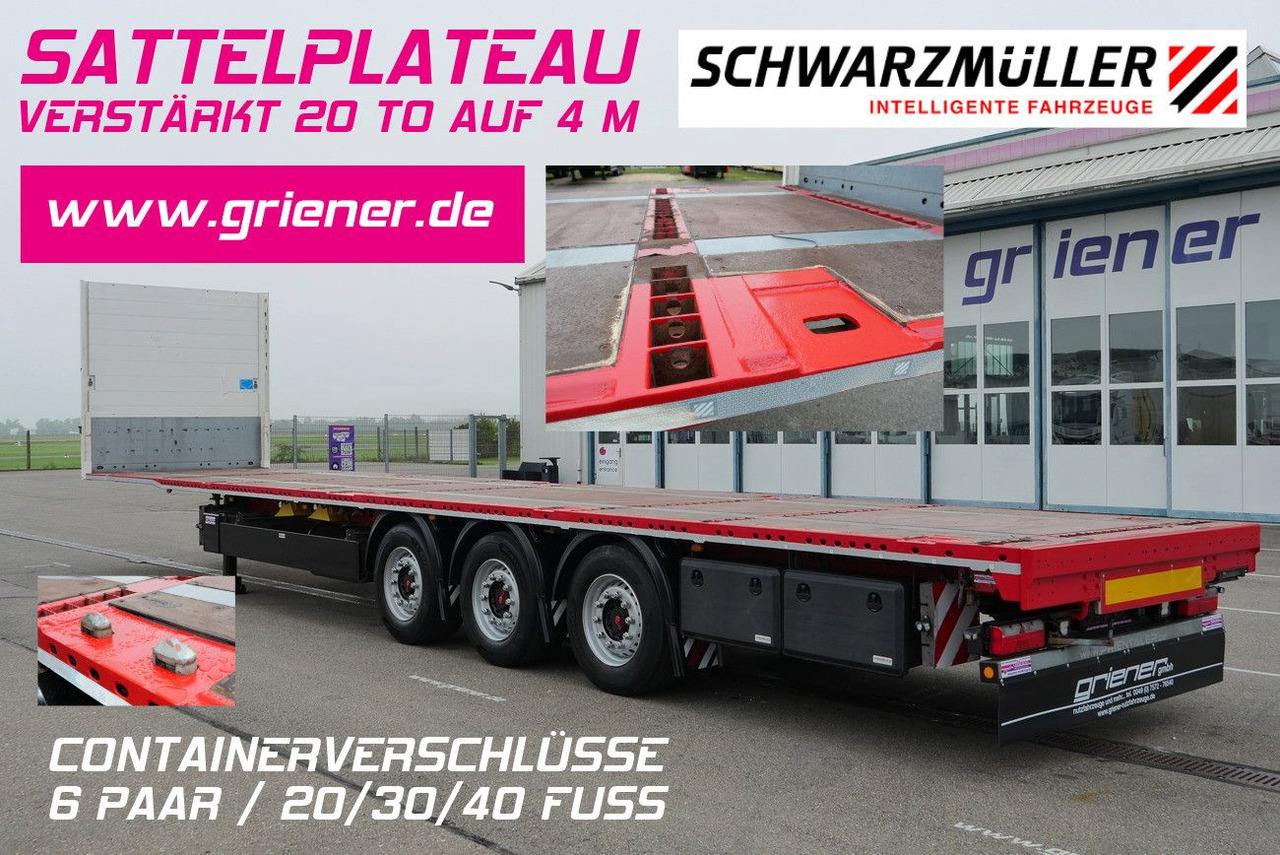 Schwarzmüller RH 80 / CONTAINER 1 x 40/2x20/1x 30 RUNGENTASCH - Åpen semitrailer: bilde 1 Schwarzmüller RH 80 / CONTAINER 1 x 40/2x20/1x 30 RUNGENTASCH - Åpen semitrailer: bilde 1