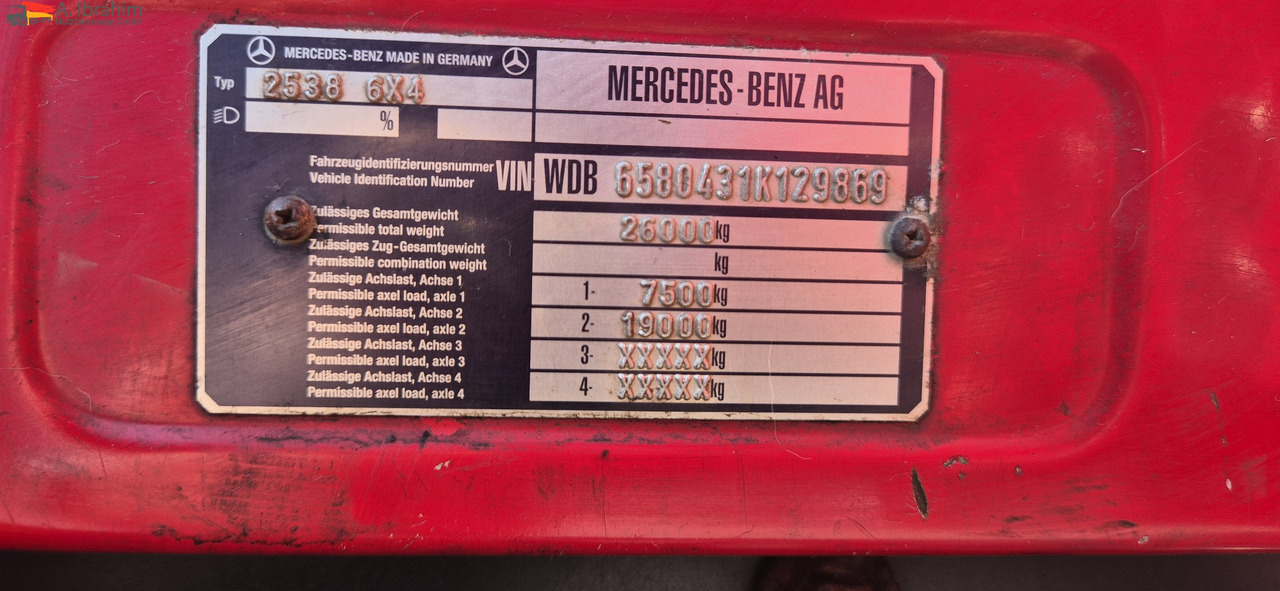 Mercedes-Benz DB 2538 AK 6x4 Meiller Getriebe überholt - Krokbil: bilde 4 Mercedes-Benz DB 2538 AK 6x4 Meiller Getriebe überholt - Krokbil: bilde 4