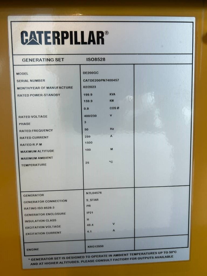CAT DE200GC - 200 kVA Stand-by Generator - DPX-18211  - Elektrisk generator: bilde 5 CAT DE200GC - 200 kVA Stand-by Generator - DPX-18211  - Elektrisk generator: bilde 5
