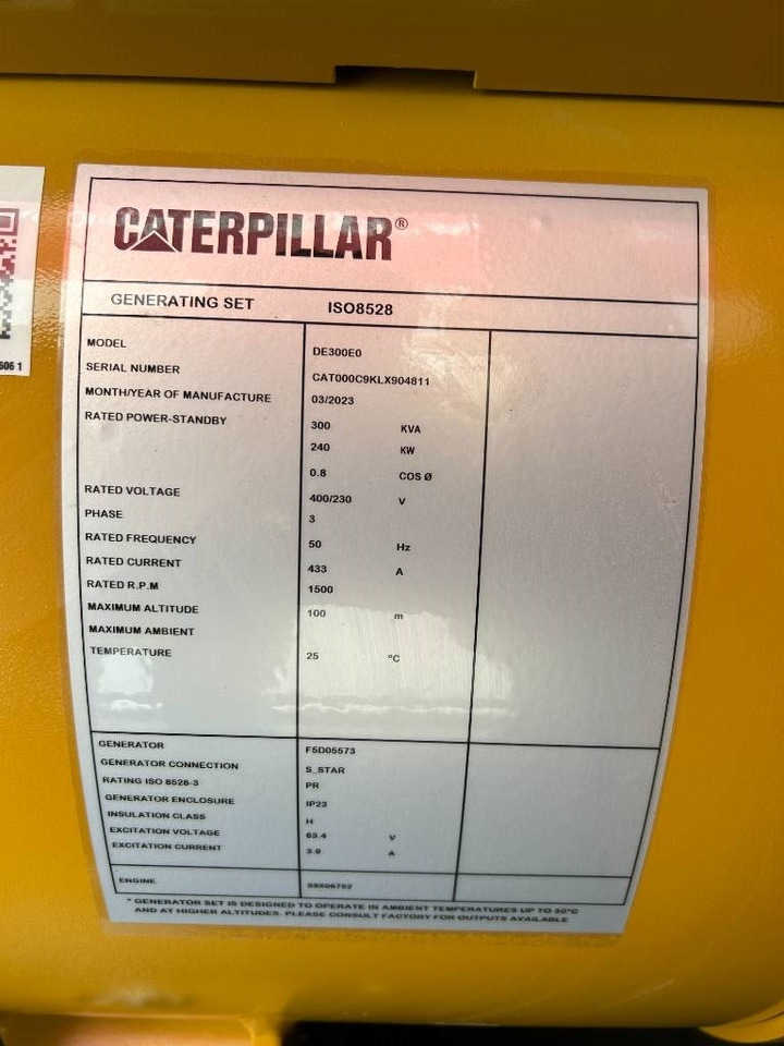 CAT DE300E0 - C9 - 300 kVA Generator - DPX-18021 - Elektrisk generator: bilde 4 CAT DE300E0 - C9 - 300 kVA Generator - DPX-18021 - Elektrisk generator: bilde 4