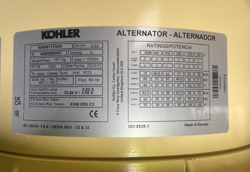 Sdmo K66 - 66 kVA Generator - DPX-17006 - Elektrisk generator: bilde 4 Sdmo K66 - 66 kVA Generator - DPX-17006 - Elektrisk generator: bilde 4