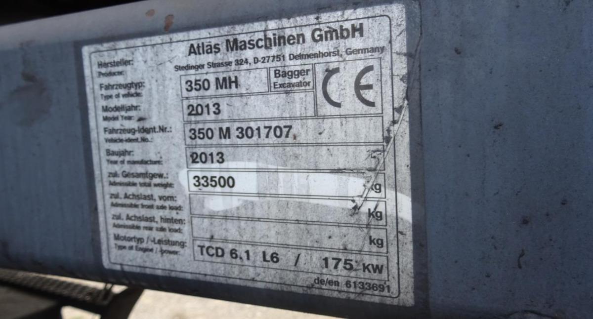 Maszyna przeładunkowa ATLAS 350MH - 2013/2018 - 166kW - 15,9m zasięgu - Håndteringsutstyr: bilde 4 Maszyna przeładunkowa ATLAS 350MH - 2013/2018 - 166kW - 15,9m zasięgu - Håndteringsutstyr: bilde 4