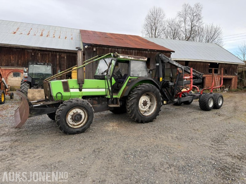 1981 Deutz DX 110A m/ tømmerhenger - Traktor: bilde 1 1981 Deutz DX 110A m/ tømmerhenger - Traktor: bilde 1