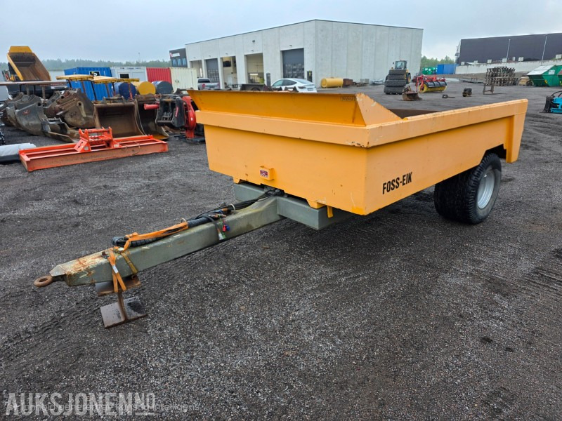 2012 Foss-eik dumperhenger hydraulisk med baklem - Tillatt totaltvekt 10400 kg - Anleggsmaskiner: bilde 1 2012 Foss-eik dumperhenger hydraulisk med baklem - Tillatt totaltvekt 10400 kg - Anleggsmaskiner: bilde 1