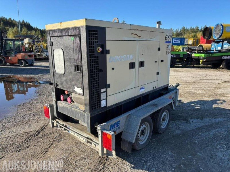 2014 Doosan G60 strømaggregat 60 kVA med 2 akslet henger - Anleggsmaskiner: bilde 3 2014 Doosan G60 strømaggregat 60 kVA med 2 akslet henger - Anleggsmaskiner: bilde 3