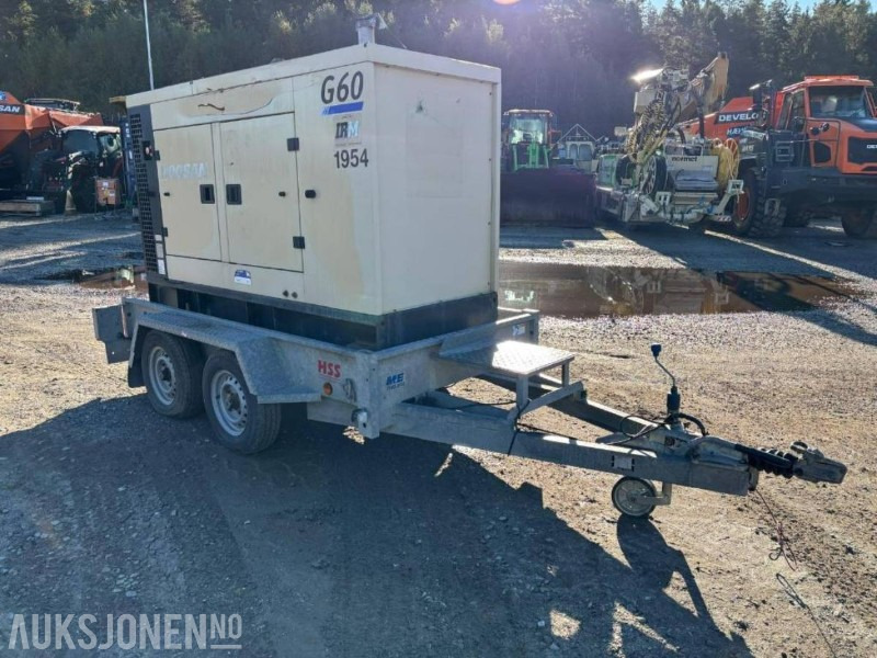 2014 Doosan G60 strømaggregat 60 kVA med 2 akslet henger - Anleggsmaskiner: bilde 2 2014 Doosan G60 strømaggregat 60 kVA med 2 akslet henger - Anleggsmaskiner: bilde 2
