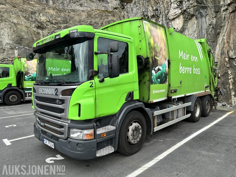 2016 Scania P320 Komprimatorbil - 2 kammer Inkl. biokammer/MTM påbygg/EU ok, 288978km - Søppelbil: bilde 1 2016 Scania P320 Komprimatorbil - 2 kammer Inkl. biokammer/MTM påbygg/EU ok, 288978km - Søppelbil: bilde 1