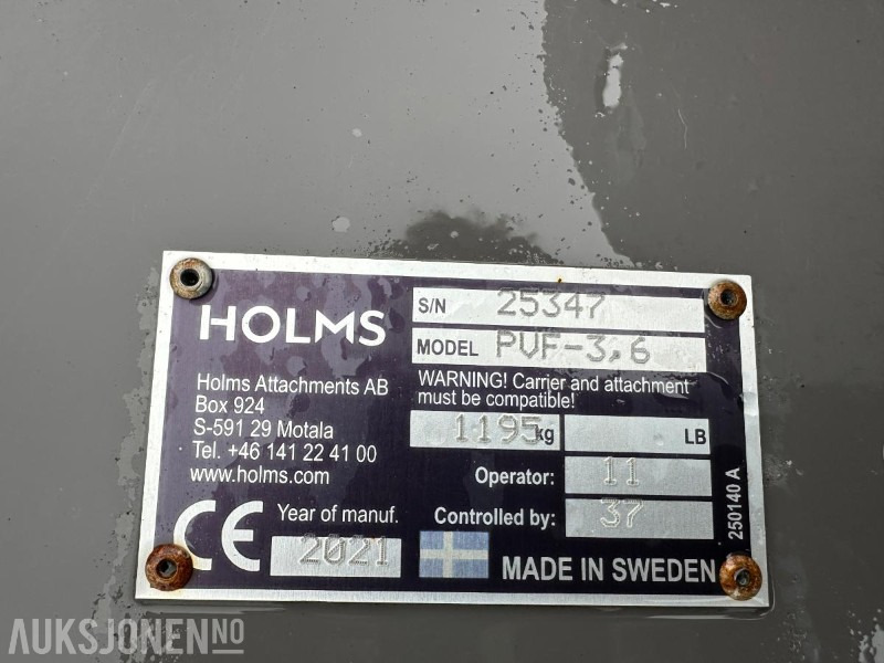 2021 HOLMS PVF-3,6 VIKPLOG - Anleggsmaskiner: bilde 2 2021 HOLMS PVF-3,6 VIKPLOG - Anleggsmaskiner: bilde 2