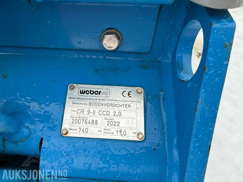2022 Weber MT CR 9-II CCD 2.0 – kraftig og driftssikker vibroplate – kun ca. 131 timer - Vals: bilde 5 2022 Weber MT CR 9-II CCD 2.0 – kraftig og driftssikker vibroplate – kun ca. 131 timer - Vals: bilde 5