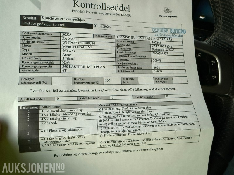 Tippbil 2024 Mercedes-Benz Arocs: bilde 42