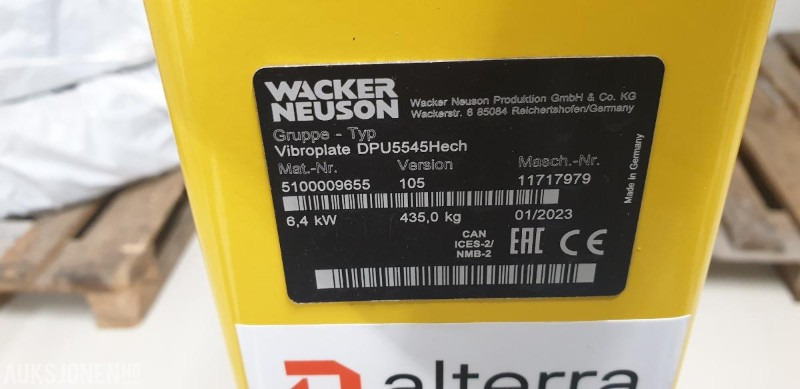 2024 Wacker DPU3750 Vibroplate - Vals: bilde 3 2024 Wacker DPU3750 Vibroplate - Vals: bilde 3