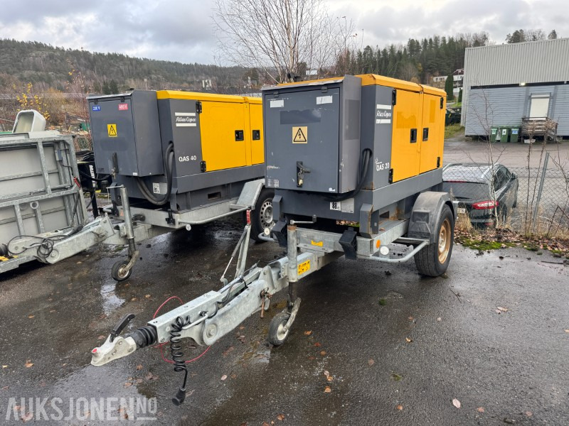 2010 Atlas Copco Atlas Copco QAS 20 - Strømaggregat 20 kVA, 400/230V - Industrimaskin: bilde 1 2010 Atlas Copco Atlas Copco QAS 20 - Strømaggregat 20 kVA, 400/230V - Industrimaskin: bilde 1