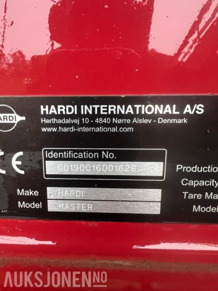 2019 Hardi Master 1200 - Landbruksteknikk: bilde 3 2019 Hardi Master 1200 - Landbruksteknikk: bilde 3