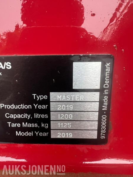 2019 Hardi Master 1200 - Landbruksteknikk: bilde 4 2019 Hardi Master 1200 - Landbruksteknikk: bilde 4
