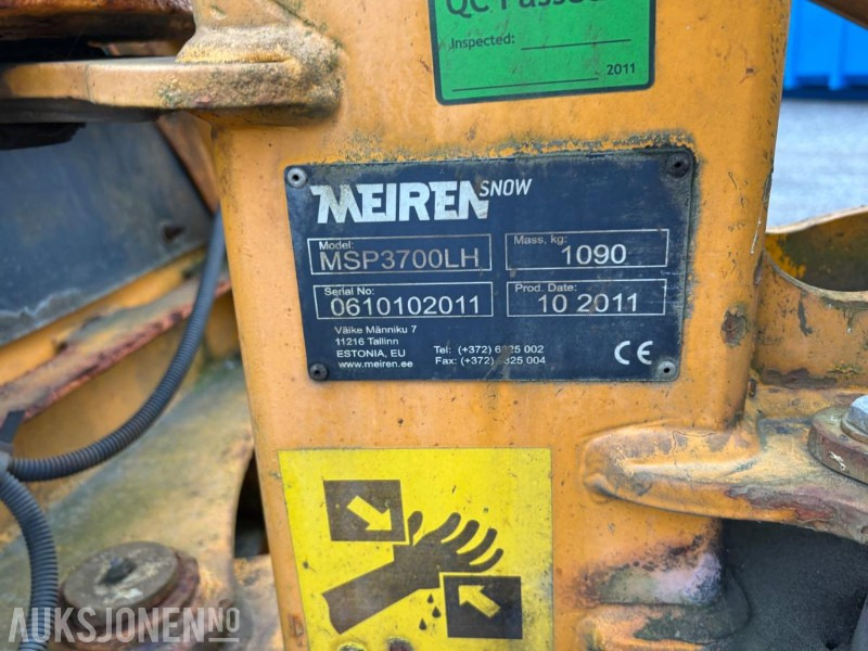 2011 Andre MEIREN SNOW MSP3700LH snøplog - Lastebil: bilde 3 2011 Andre MEIREN SNOW MSP3700LH snøplog - Lastebil: bilde 3