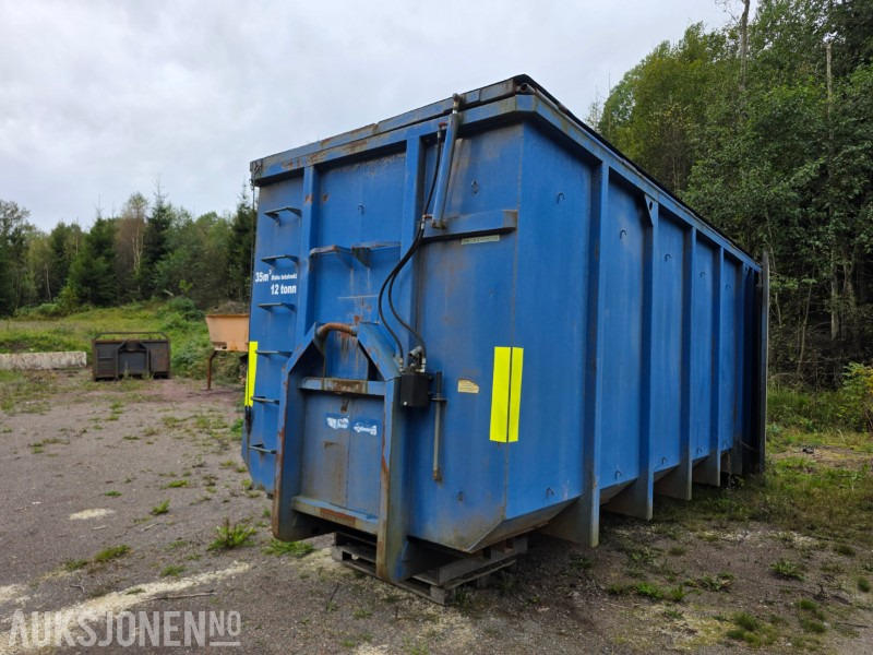 Krokcontainer 35 kubikk med hydraulisk tak - Lastebil: bilde 1 Krokcontainer 35 kubikk med hydraulisk tak - Lastebil: bilde 1