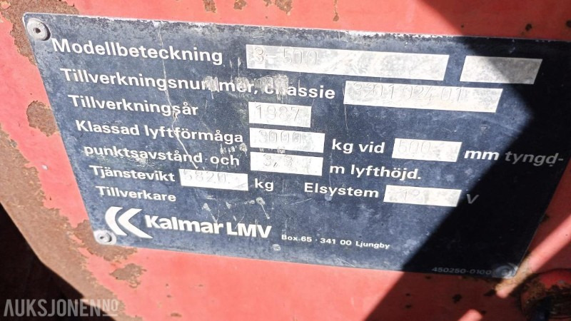 1987 Kalmar Kalmar Truck 3-500 - Materialhåndteringsutstyr: bilde 4 1987 Kalmar Kalmar Truck 3-500 - Materialhåndteringsutstyr: bilde 4