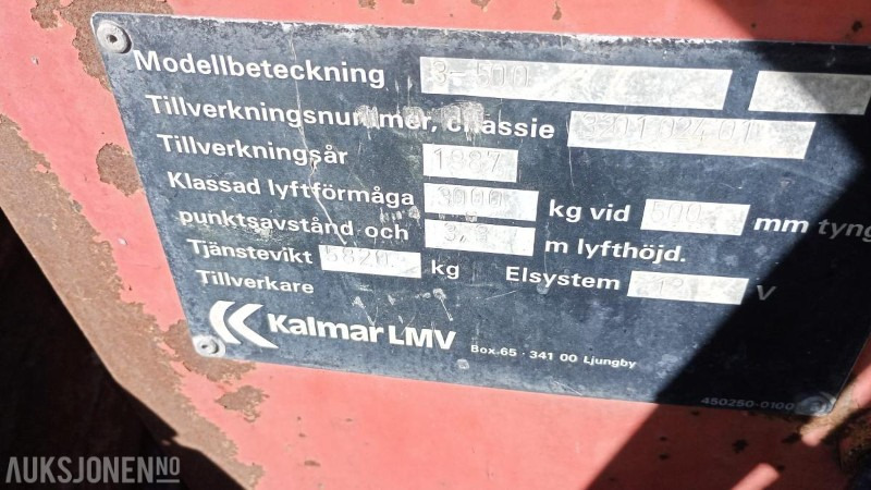 1987 Kalmar Kalmar Truck 3-500 - Materialhåndteringsutstyr: bilde 2 1987 Kalmar Kalmar Truck 3-500 - Materialhåndteringsutstyr: bilde 2