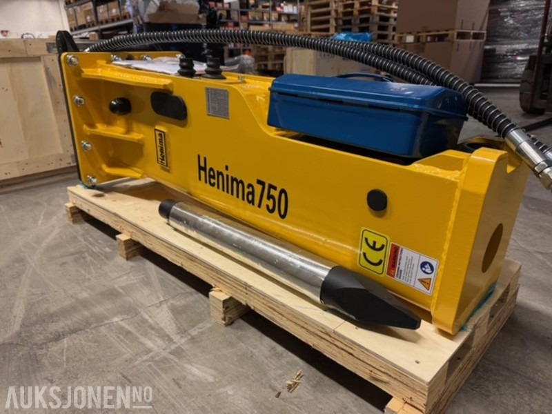 NY HENIMA PIGGHAMMER TIL 6-9 TONNS GRAVEMASKIN S50 M/GARANTI - Hydraulisk hammer: bilde 5 NY HENIMA PIGGHAMMER TIL 6-9 TONNS GRAVEMASKIN S50 M/GARANTI - Hydraulisk hammer: bilde 5