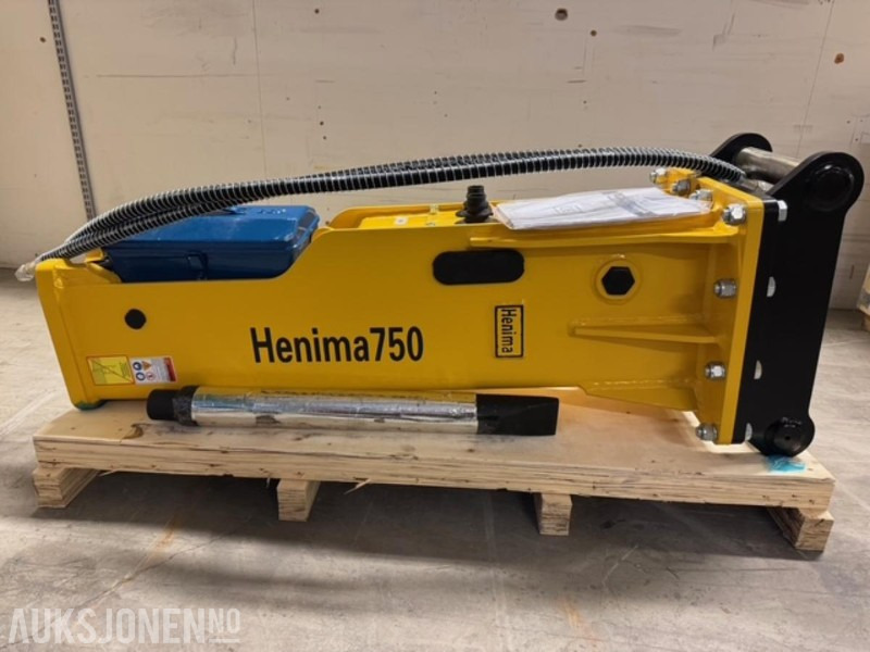 NY HENIMA PIGGHAMMER TIL 6-9 TONNS GRAVEMASKIN S50 M/GARANTI - Hydraulisk hammer: bilde 1 NY HENIMA PIGGHAMMER TIL 6-9 TONNS GRAVEMASKIN S50 M/GARANTI - Hydraulisk hammer: bilde 1