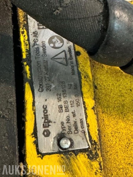 Pigghammer til minigraver 2-4t / 2021 Atlas Copco SB 152 / Feste S40 - Hydraulisk hammer: bilde 3 Pigghammer til minigraver 2-4t / 2021 Atlas Copco SB 152 / Feste S40 - Hydraulisk hammer: bilde 3