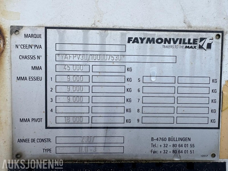 2007 Faymonville element tralle - Tilhenger: bilde 3 2007 Faymonville element tralle - Tilhenger: bilde 3