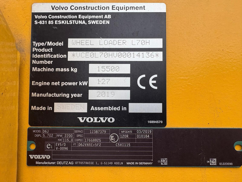 Hjullaster Volvo L70H: bilde 16 Hjullaster Volvo L70H: bilde 16